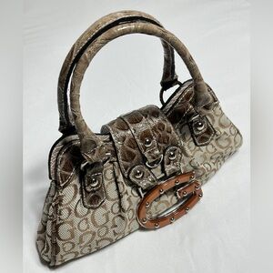 Vintage GUESS Y2K Monogram Handbag - Excellent Condition - Rare G Buckle